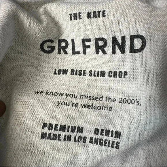 GRLFRND Kate Low Rise Slim Crop in Hidden Hills Size 29 NWT - Picture 10 of 14